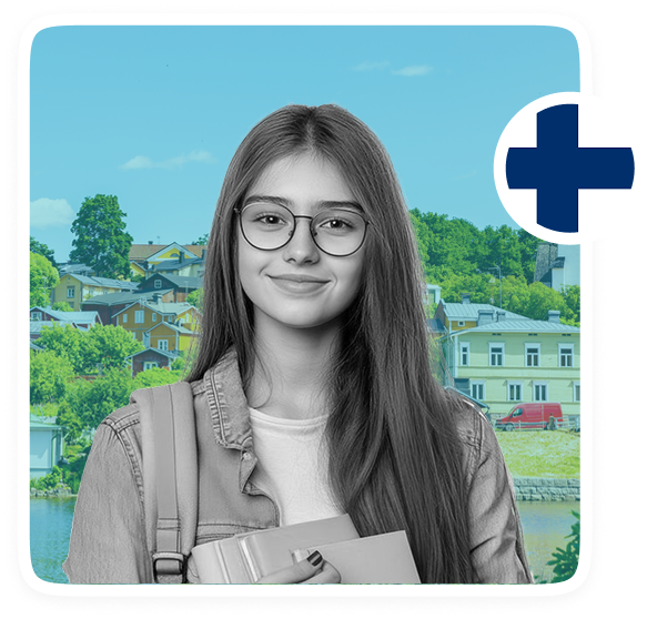 Student studying in Finland